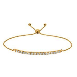 0.75 Carat Natural Diamond Bolo Bar Bracelet